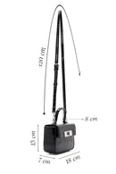 Women's Black Crocodile Handbag | Derimod