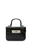 Women's Black Crocodile Handbag | Derimod