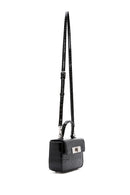 Women's Black Crocodile Handbag | Derimod