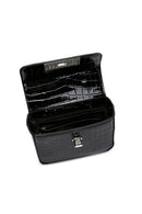 Women's Black Crocodile Handbag | Derimod