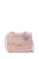 Women's Multi-Colored Long Strap Crossbody Bag with Accessory Detail | Derimod