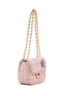 Women's Multi-Colored Long Strap Crossbody Bag with Accessory Detail | Derimod