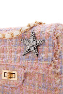 Women's Multi-Colored Long Strap Crossbody Bag with Accessory Detail | Derimod