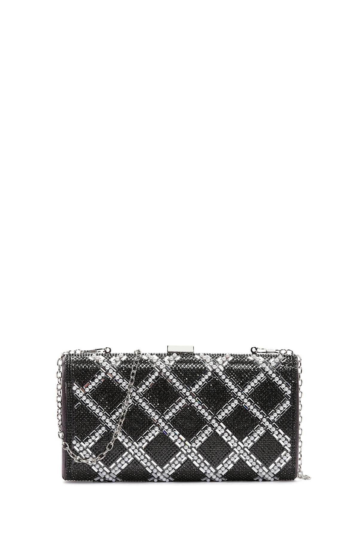 Kadın Siyah Taşlı Portföy Çanta 23SBD2745TS | Derimod