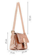 Women's Pink Sequin Shoulder Bag | Derimod