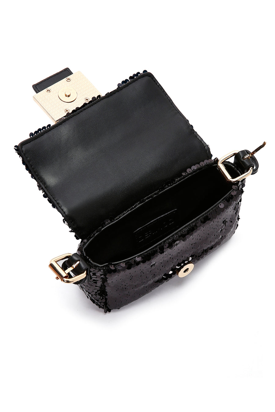 Women's Black Sequin Shoulder Bag
