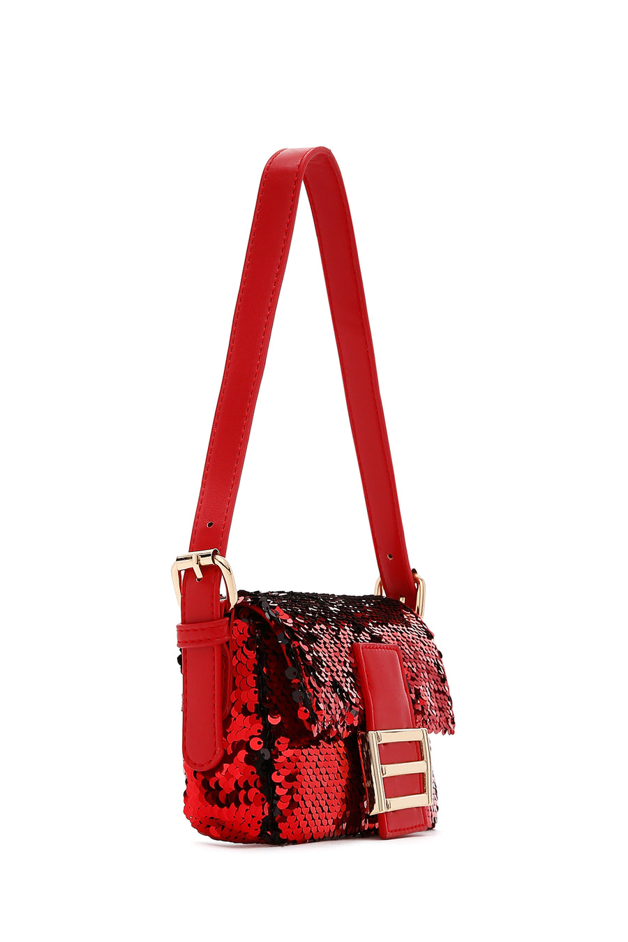 Women's Red Sequin Shoulder Bag
