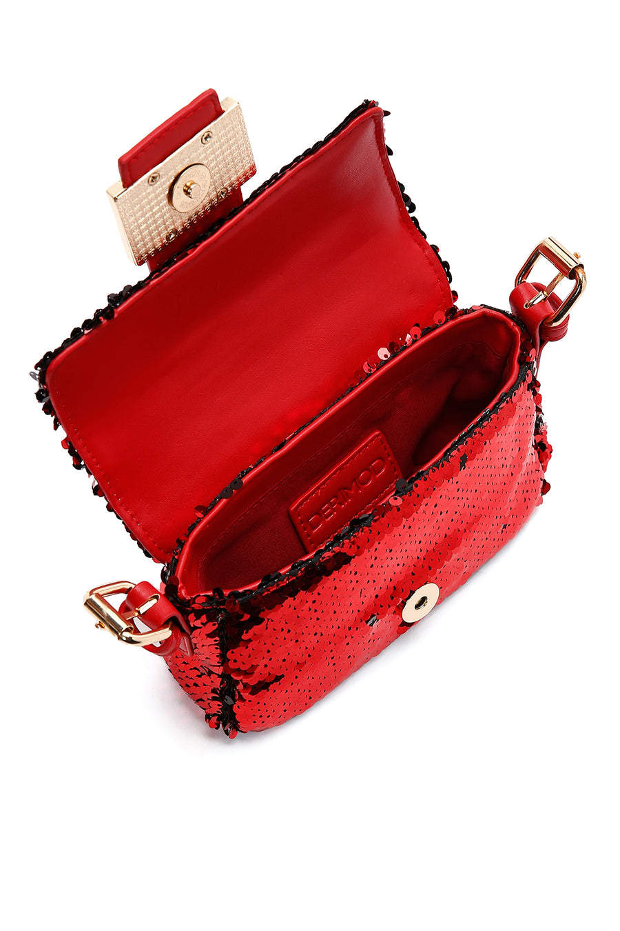 Women's Red Sequin Shoulder Bag