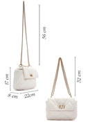 Kadın Ekru Kapitone Çapraz Çanta | Derimod