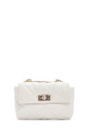 Kadın Ekru Kapitone Çapraz Çanta | Derimod