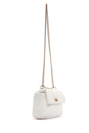 Kadın Ekru Kapitone Çapraz Çanta | Derimod