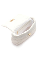 Kadın Ekru Kapitone Çapraz Çanta | Derimod