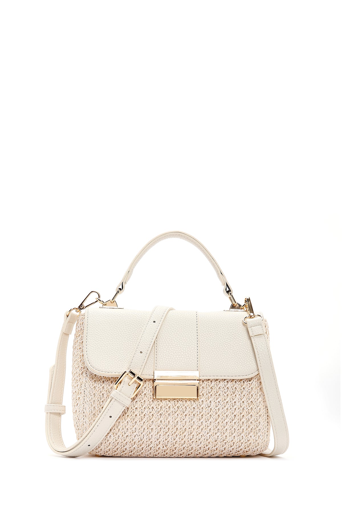 Women's Ecru Wicker Handbag 23SBD2767M7 | Derimod