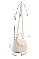 Women's Ecru Wicker Handbag | Derimod