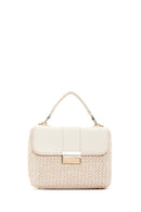 Women's Ecru Wicker Handbag | Derimod