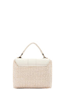 Women's Ecru Wicker Handbag | Derimod