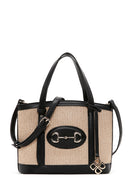 Women's Black Straw Shoulder Bag | Derimod