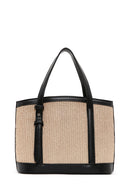 Women's Black Straw Shoulder Bag | Derimod