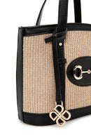 Women's Black Straw Shoulder Bag | Derimod