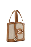 Women's Tan Straw Shoulder Bag | Derimod