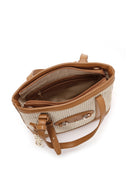 Women's Tan Straw Shoulder Bag | Derimod