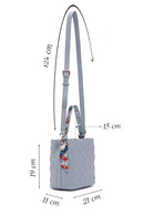 Women's Blue Quilted Handbag | Derimod