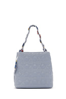 Women's Blue Quilted Handbag | Derimod