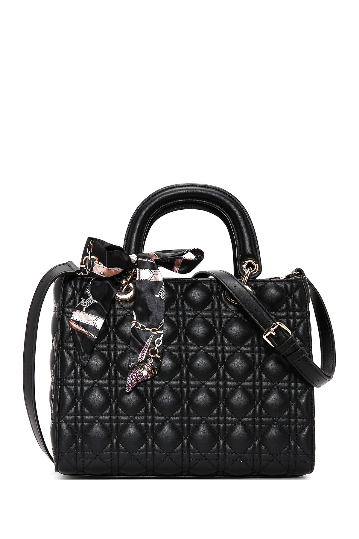 Women's Black Quilted Handbag 23SBD2812KP | Derimod