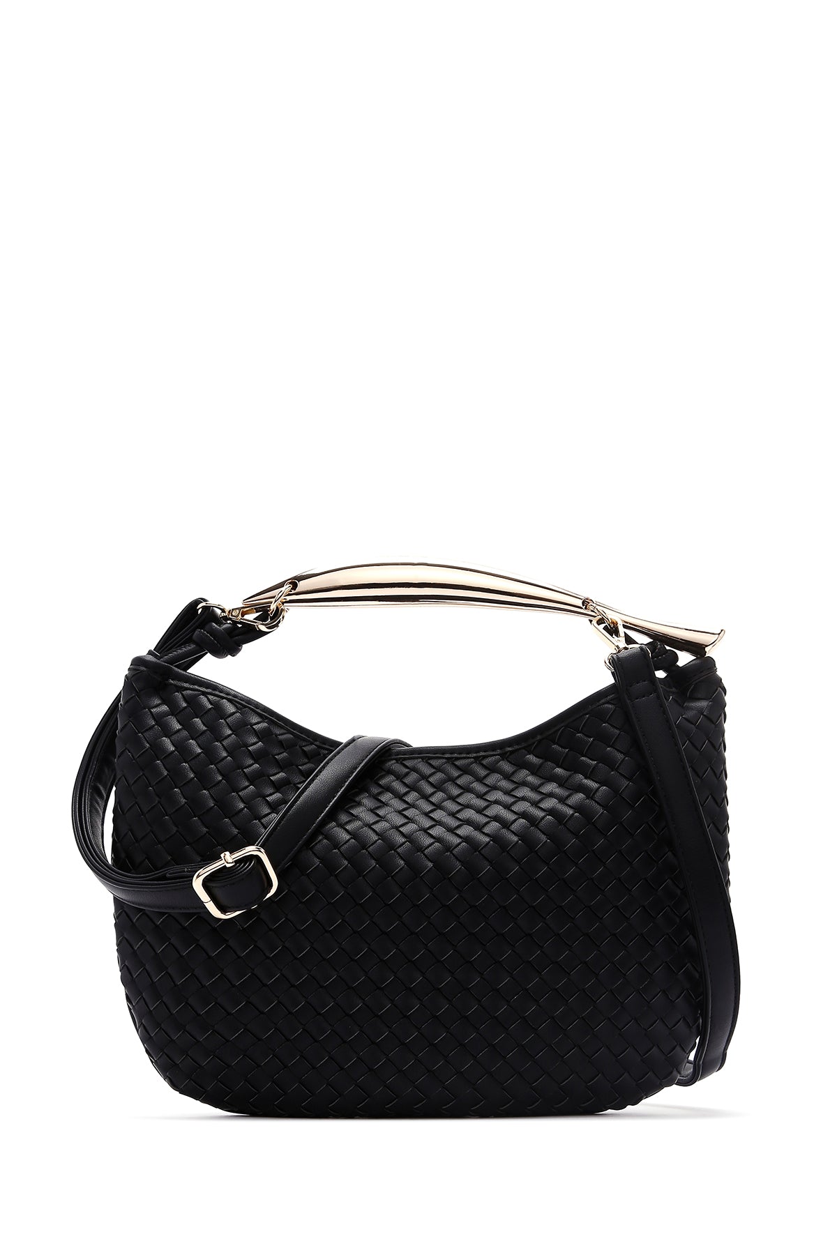Women's Black Braided Handbag 23SBD282229 | Derimod