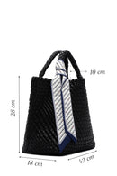 Women's Black Braided Shoulder Bag | Derimod