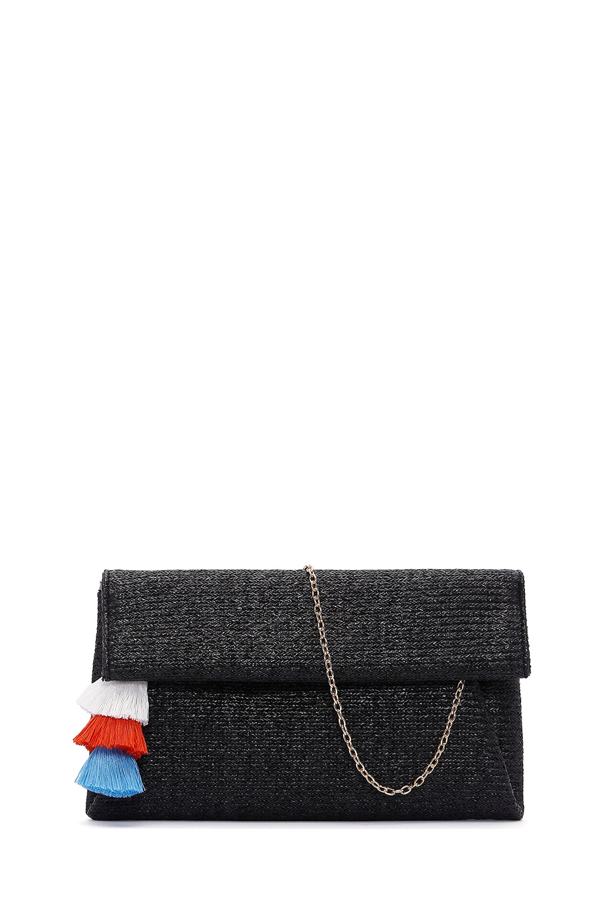 Women's Black Straw Portfolio Bag 23SBD2900M7 | Derimod