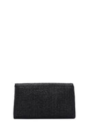 Women's Black Straw Portfolio Bag | Derimod