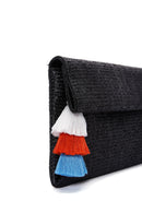 Women's Black Straw Portfolio Bag | Derimod