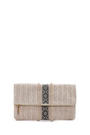 Women's Ecru Straw Portfolio Bag | Derimod