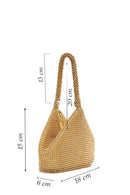 Women's Gold Stone Handbag | Derimod