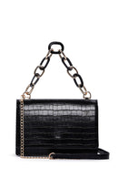 Women's Black Crocodile Handbag | Derimod