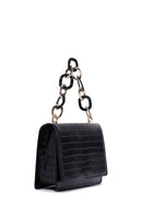 Women's Black Crocodile Handbag | Derimod
