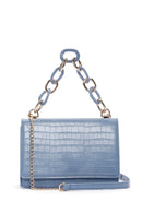 Women's Blue Crocodile Handbag | Derimod