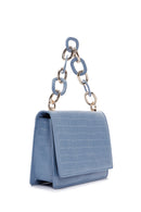 Women's Blue Crocodile Handbag | Derimod