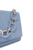 Women's Blue Crocodile Handbag | Derimod