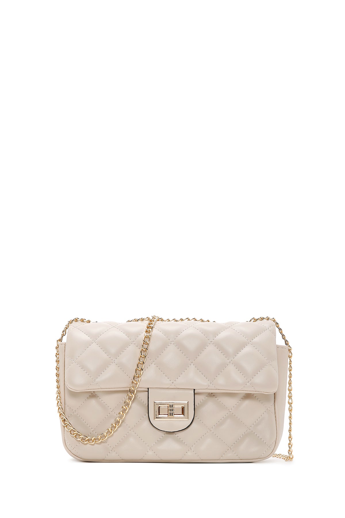 Women's Beige Quilted Crossbody Bag 23SBD2918KP | Derimod