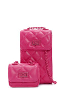 Women's Pink Quilted Mini Crossbody Bag | Derimod