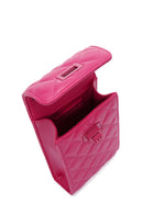 Women's Pink Quilted Mini Crossbody Bag | Derimod