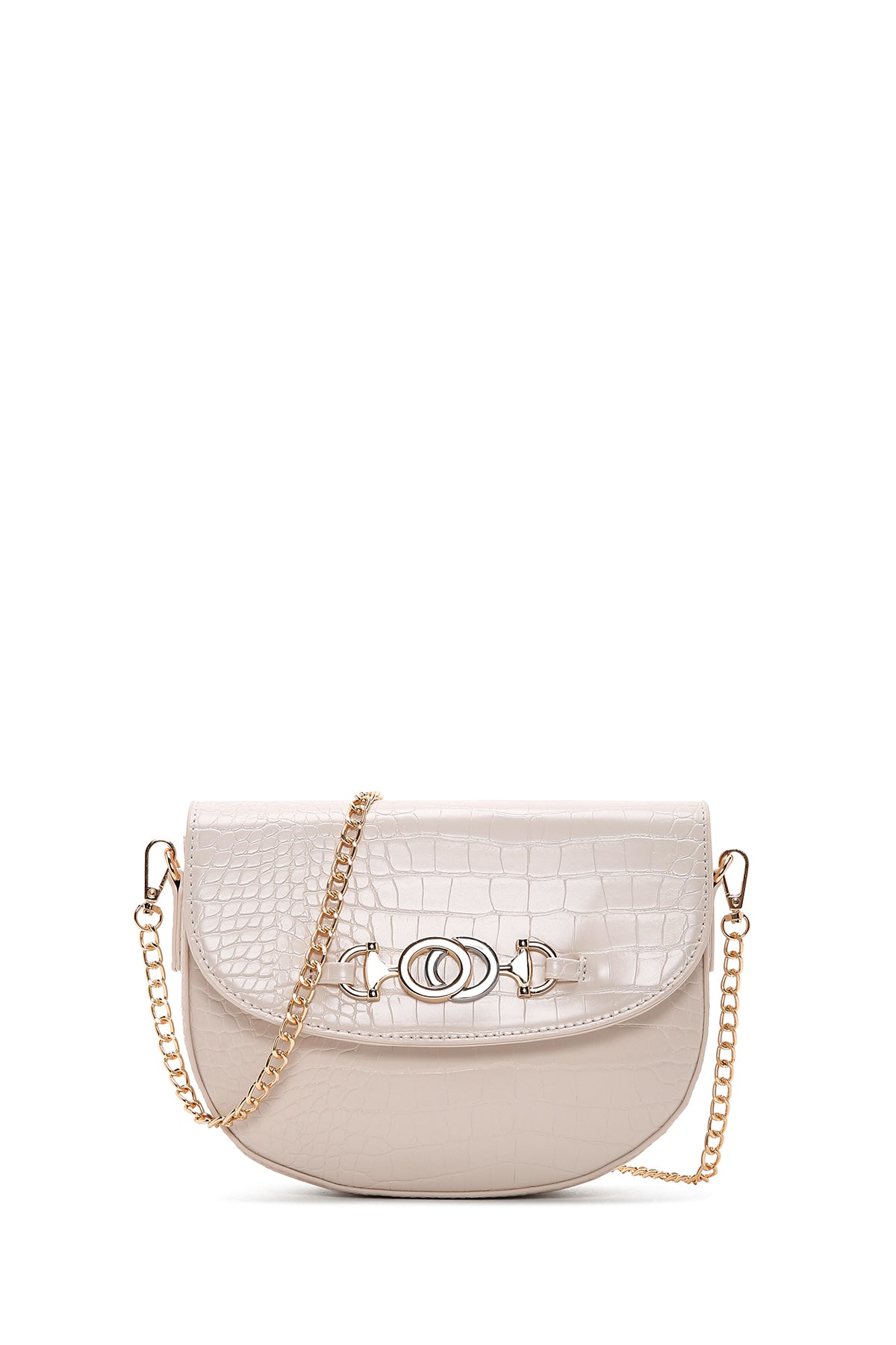 Women's Beige Crocodile Cross Bag 23SBD2926E3 | Derimod