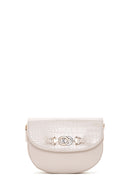 Women's Beige Crocodile Cross Bag | Derimod
