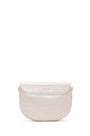 Women's Beige Crocodile Cross Bag | Derimod