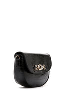 Women's Black Crocodile Cross Bag | Derimod