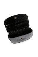 Women's Black Crocodile Cross Bag | Derimod