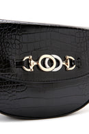 Women's Black Crocodile Cross Bag | Derimod