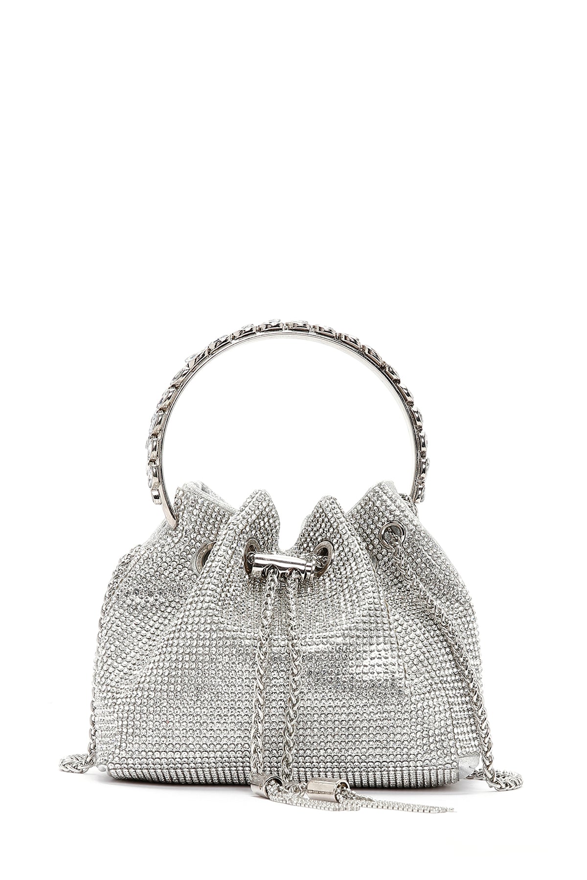 Women's Silver Stone Handbag 23SBD2953TS | Derimod